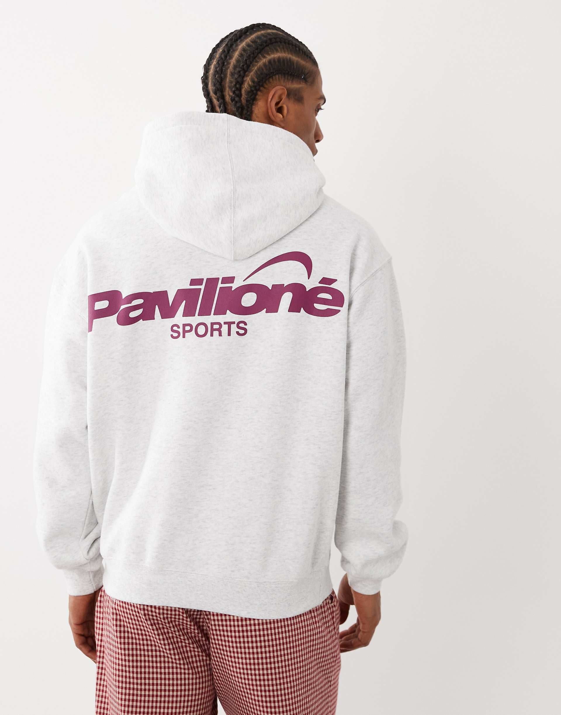 Cotton On boxy fit graphic hoodie in gray