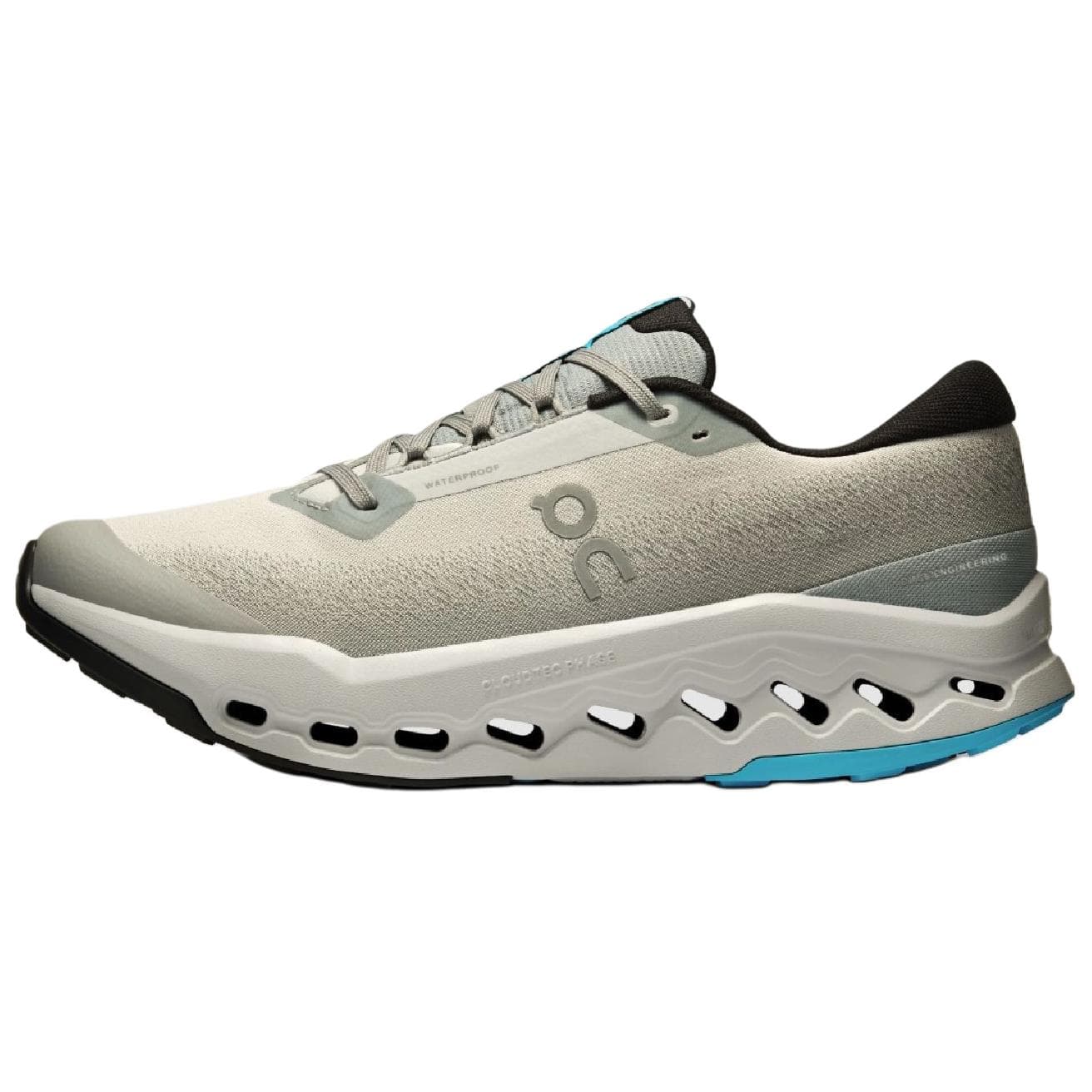 On Running Cloudsurfer Trail 2 Comfort Soft Waterproof Low-Top Trail Running Shoes Men's Grey White
