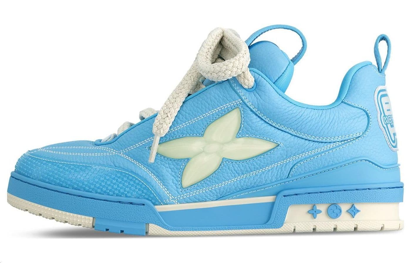 LOUIS VUITTON Skate Skateboard Shoes Men Low-Top Blue
