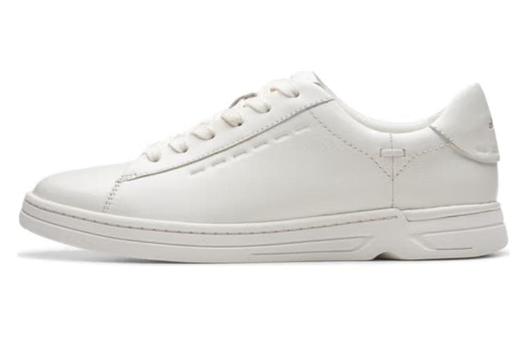 Clarks Low-Top Skateboard Shoes Women's White