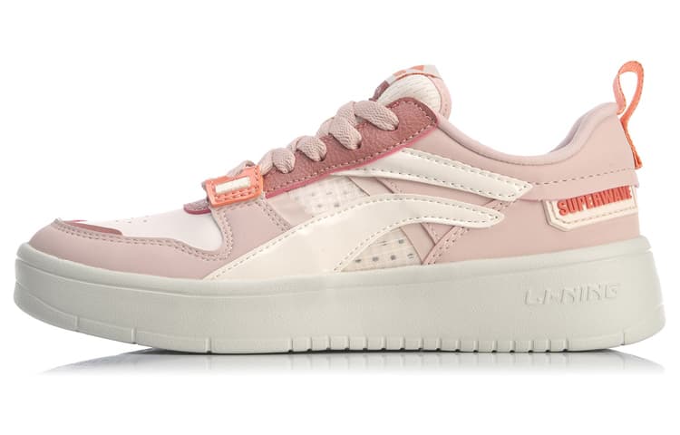 LiNing Wave Anti-Slip Wear-Resistant Low-Top Skateboard Shoes Women's Pink