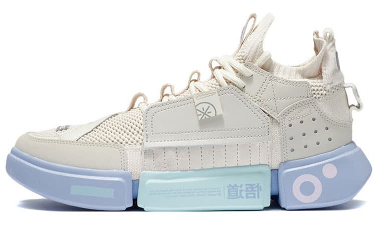 LiNing Essence 2 ACE Cotton Candy Cushioned Wear-Resistant Slip-Resistant Mid-Top Basketball Shoes Pearl White