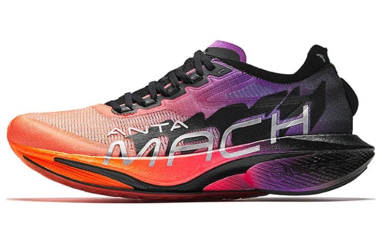 Anta Mach 4 Generation PRO Cushioned Slip Resistant Rebound Low Top Training Running Shoes Men's Orange Red