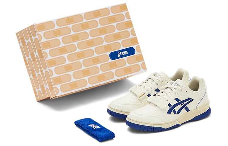 Asics Gel-Spotlyte Low V2 Low-Top Vintage Basketball Shoes Unisex White Blue