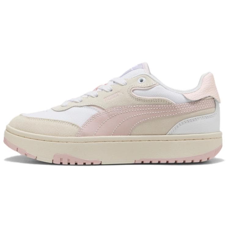 PUMA Cali Comfortable Versatile Durable Low-Top Sneakers Women's Pink Beige