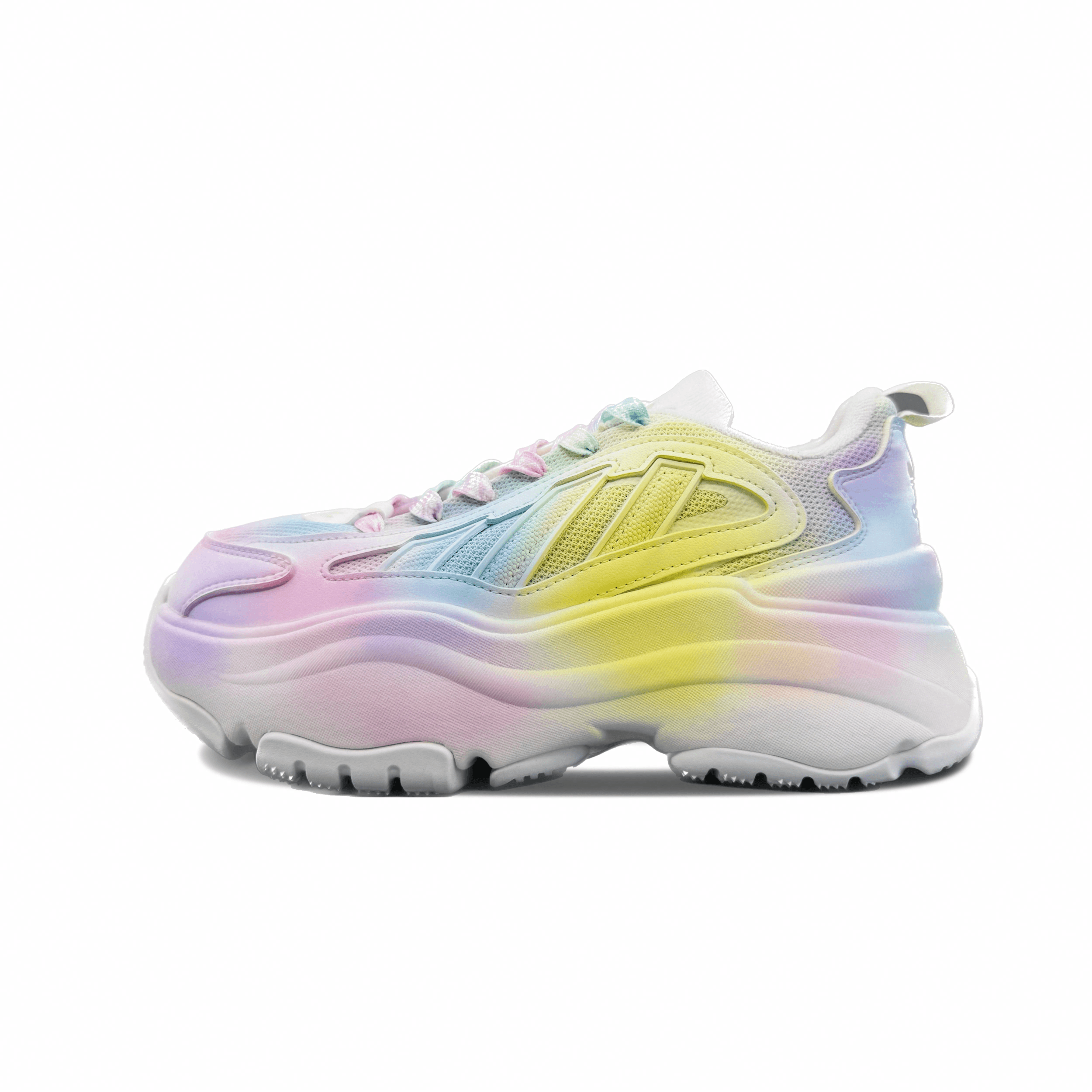 Adidas Originals OZGAIA Wear-Resistant Low-Top Casual Shoes Women's White Pink Yellow