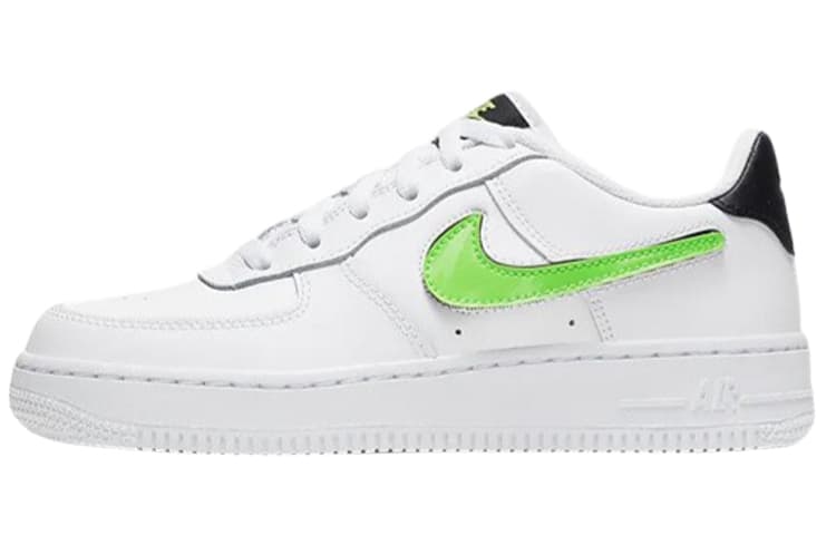 Nike Air Force 1 Low Removable Swoosh White Green Strike GS