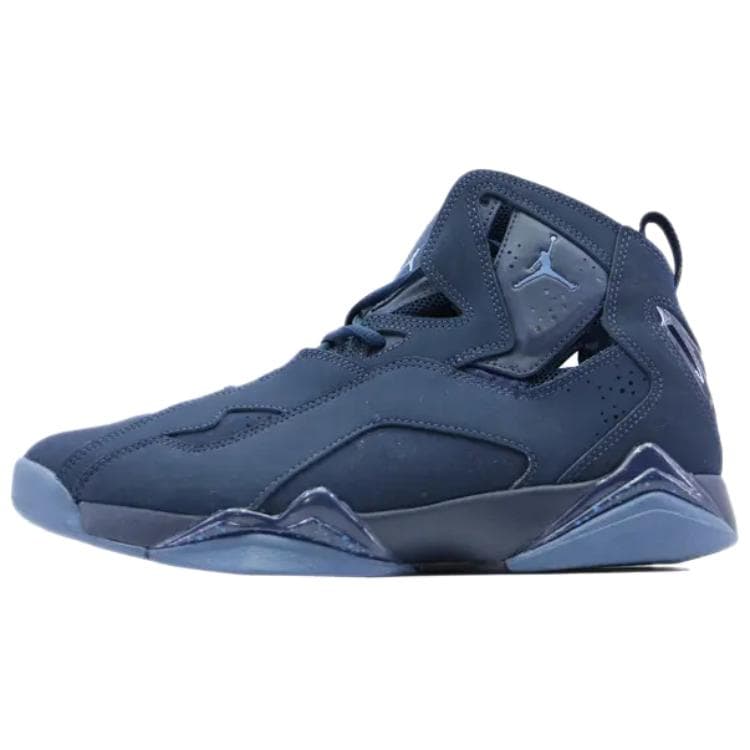 Jordan True Flight Comfortable Durable High-Top Retro Basketball Shoes Men's Dark Blue