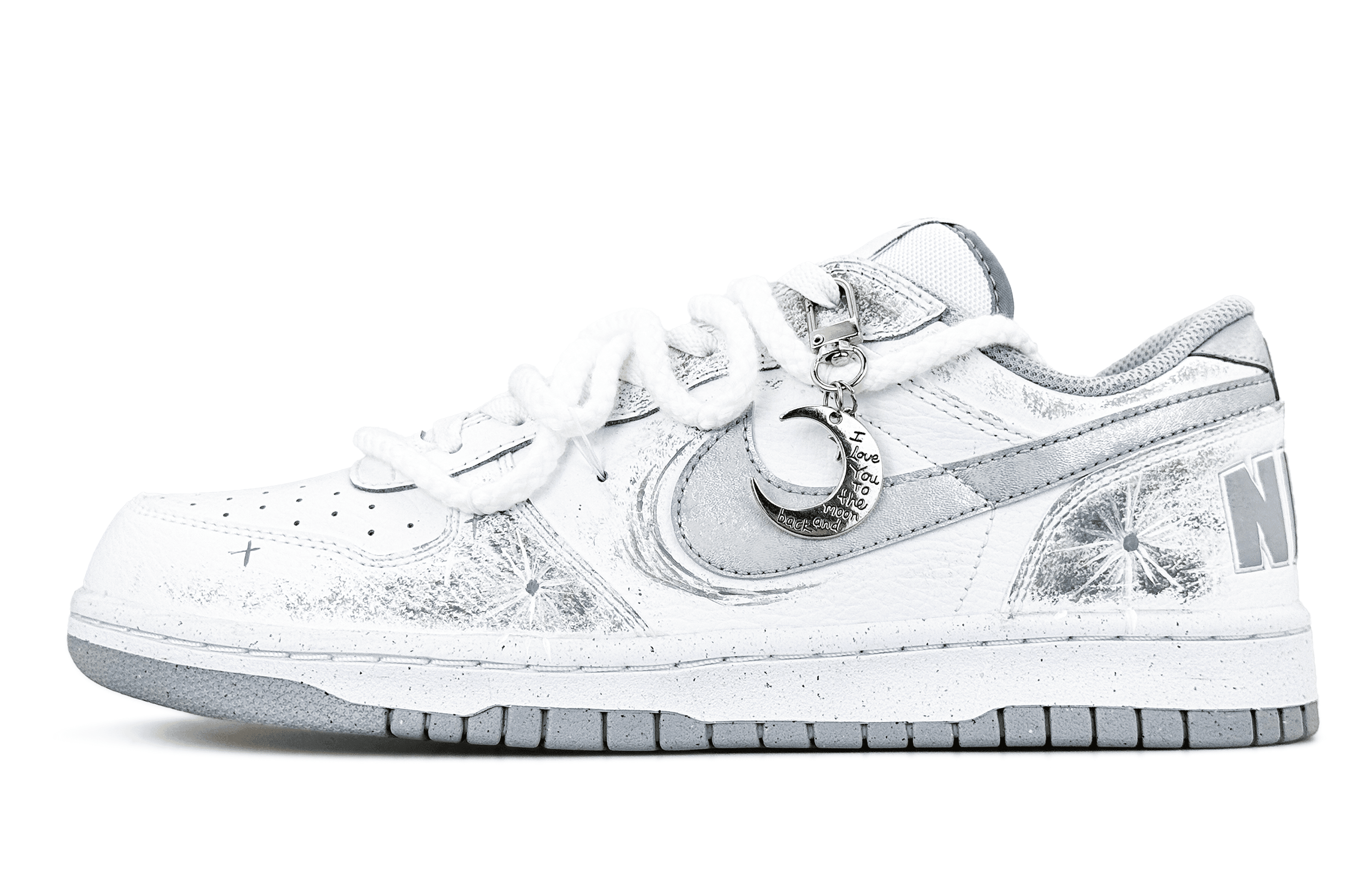 Custom SneakersNike Big 'White Moonlight' Year of the Horse CNY Gift for New Year Premium Niche American Retro Chinese Style Diffusion Commute Versatile High Street Boyfriend Wear-Resistant Low-Top Skate Shoes Unisex