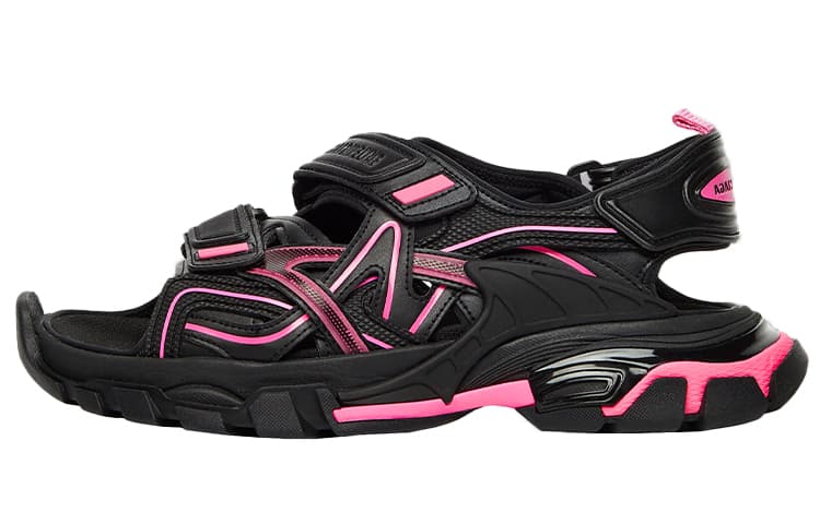 Balenciaga Track Sandal Black Pink Women's