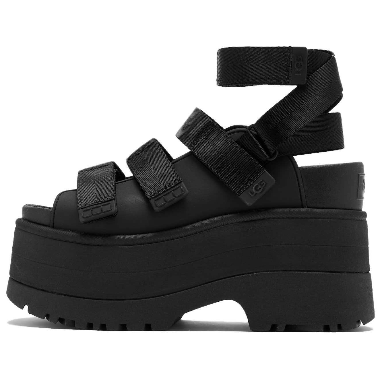 UGG GoldenRise Platform Sandals Black Women's