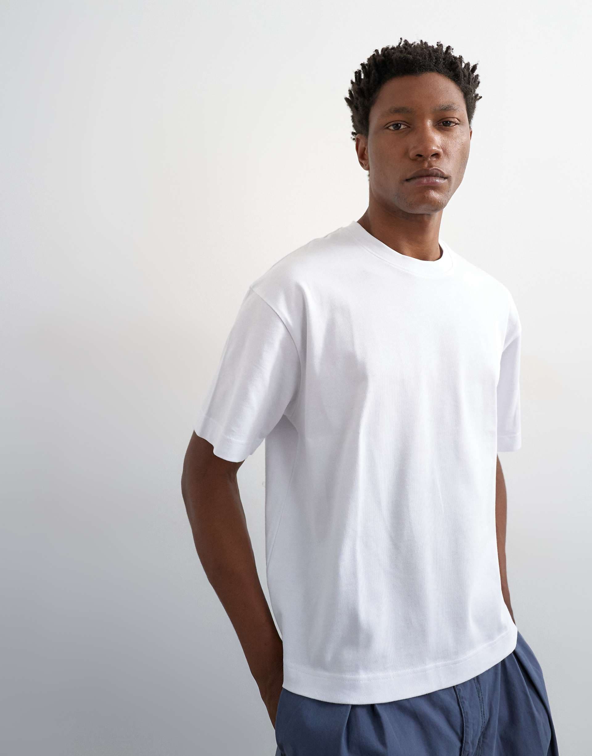 Topman relaxed fit cropped T-shirt in white