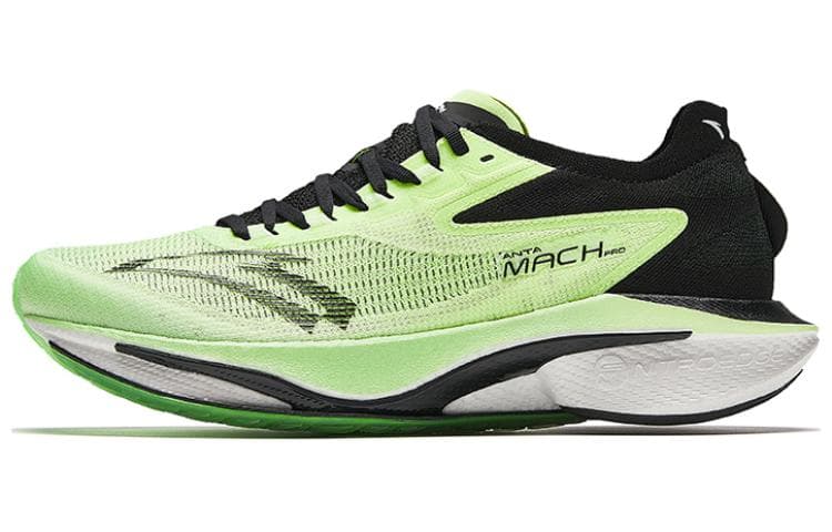 Anta MACH Mach 4.0 Cushioned Slip-Resistant Low-Top Running Shoes Men's Green Black
