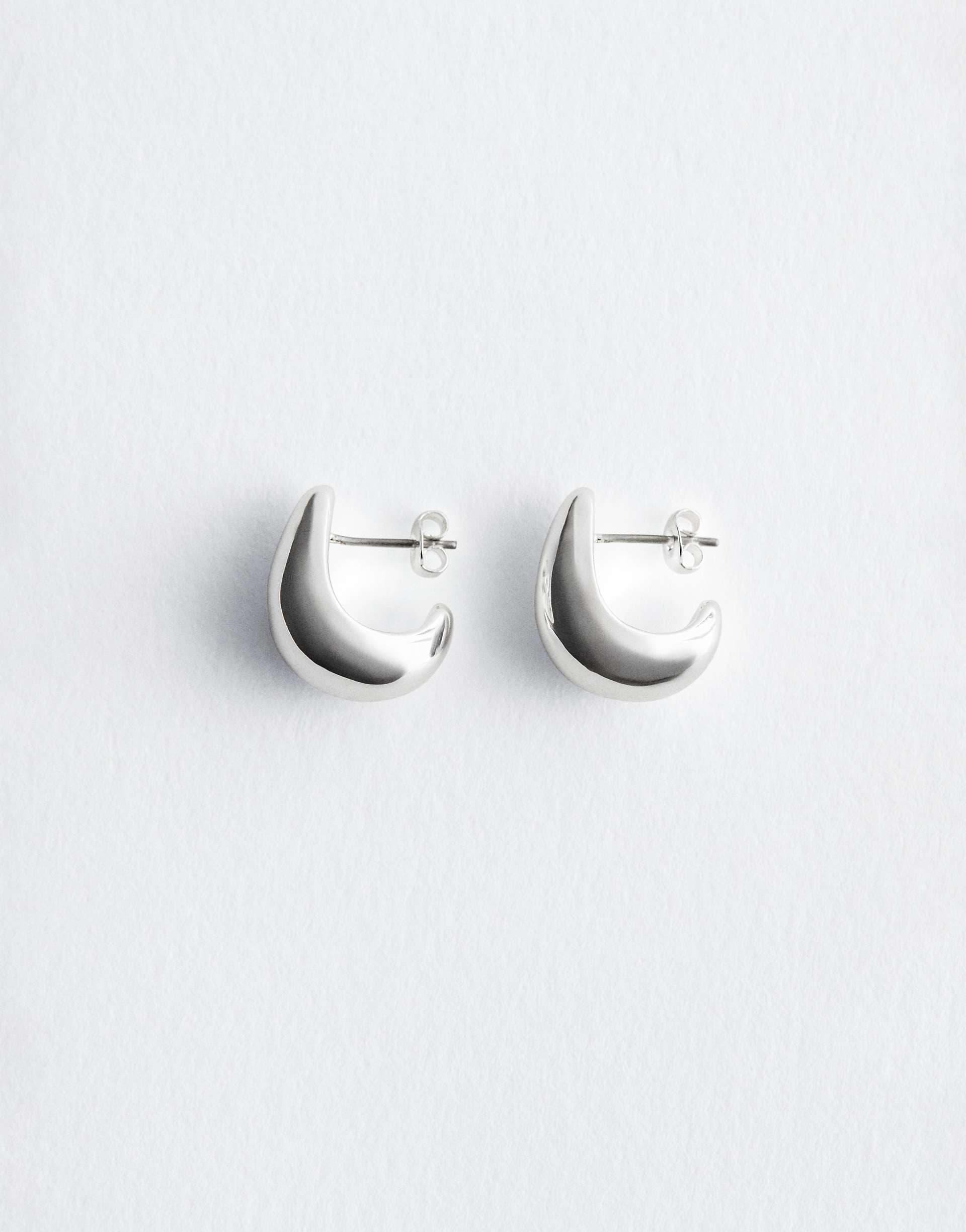 & Other Stories teardrop hoops in silver