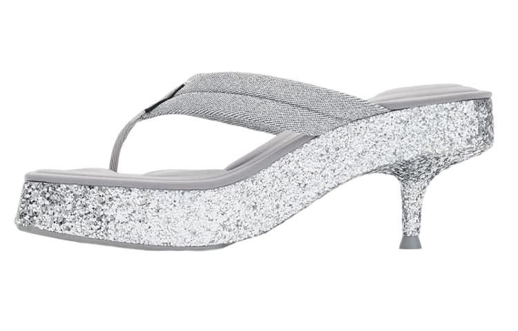 Alexander Wang Open-Toe Flip-Flop Anti-Bacterial Sandals Women's Grey White