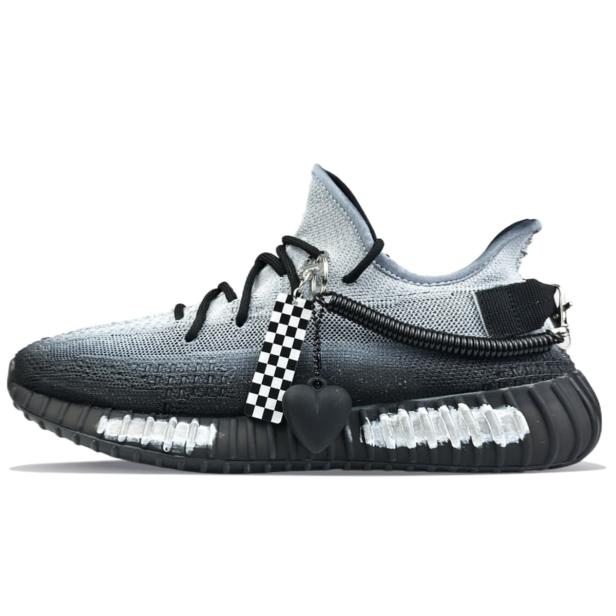 Custom Sneakers adidas originals Yeezy Boost 350 V2 Fashion Versatile Comfort Simple Slip-Resistant Wear-Resistant Breathable Low-Top Casual Shoes Men's Black White