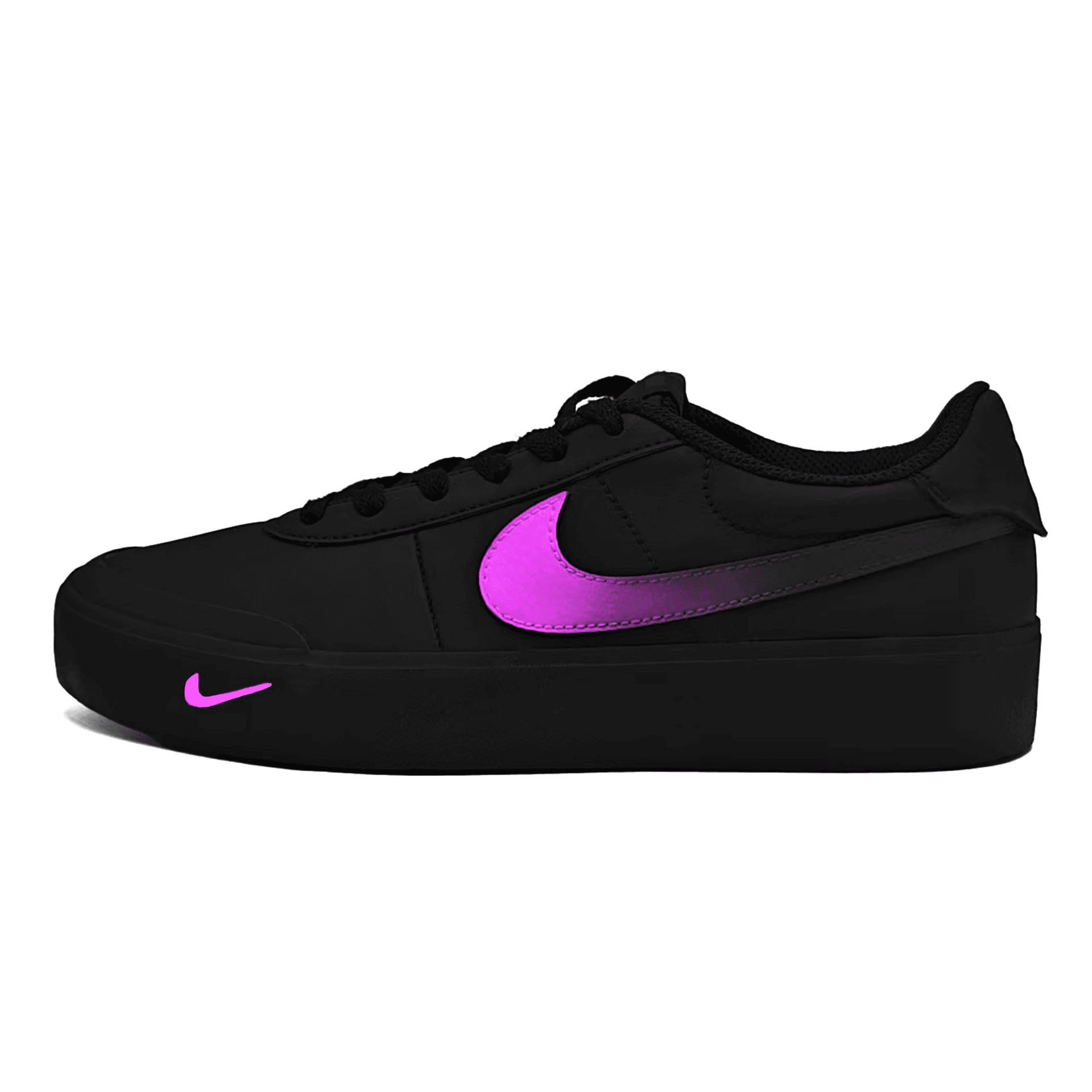 Custom Sneakers Nike Court Shot Purple Classic Retro Versatile Artistic Trendy Campus Style Slip-Resistant Low-Top Skate Shoes Unisex Black