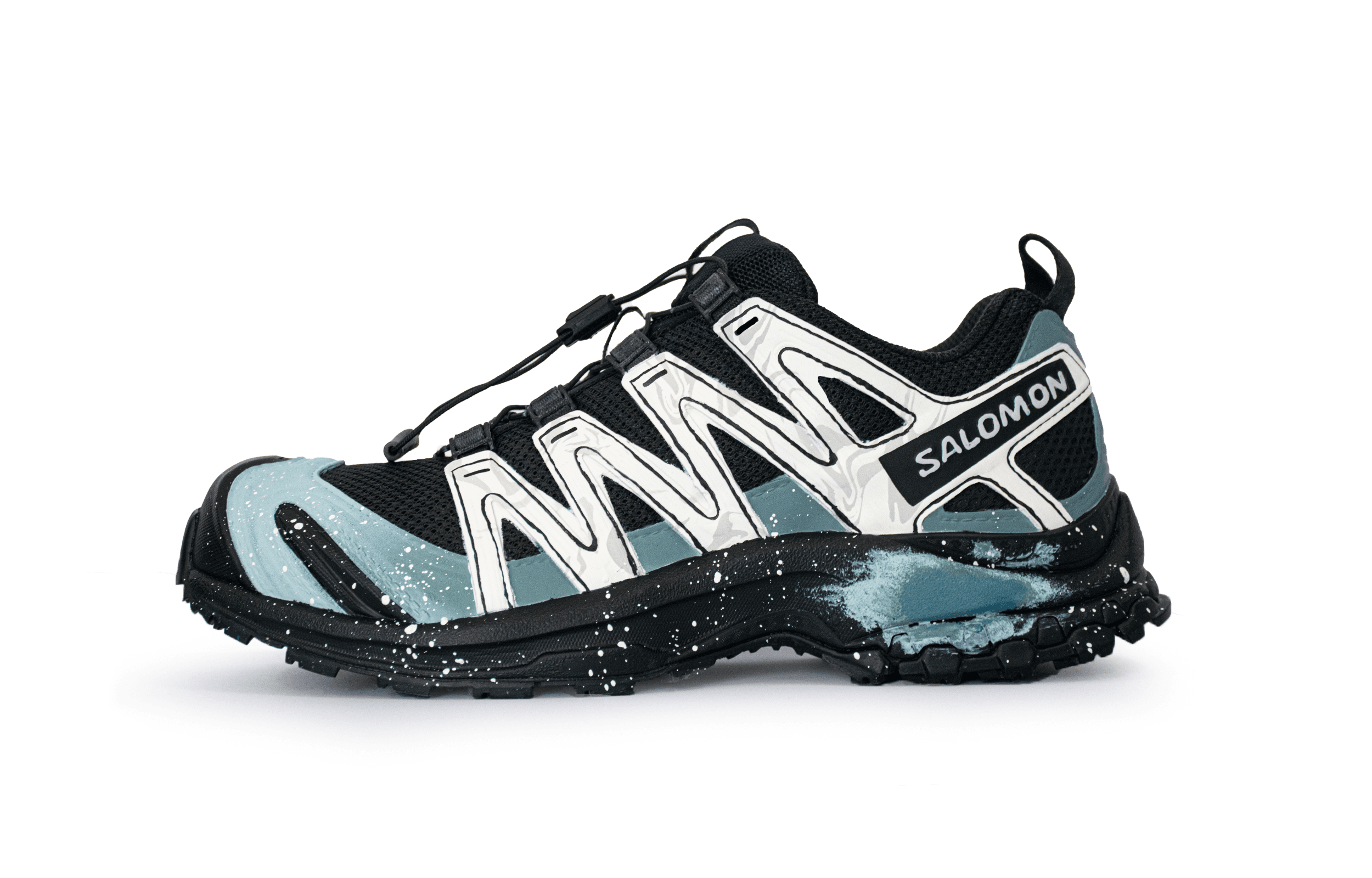 SALOMON XA PRO 3D LA YAUTE 'Desert' Custom Running Shoes Unisex Black/Blue