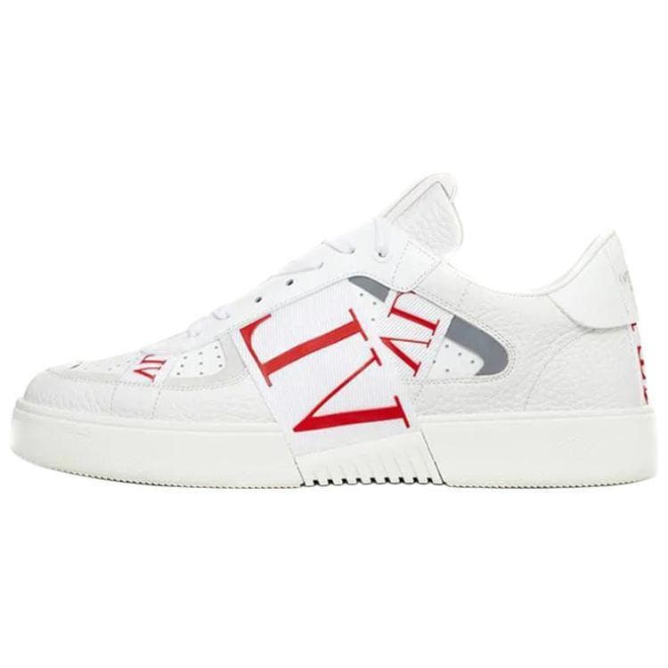 Valentino VL7N Low Top Stylish Skateboarding Shoes Men's White Red