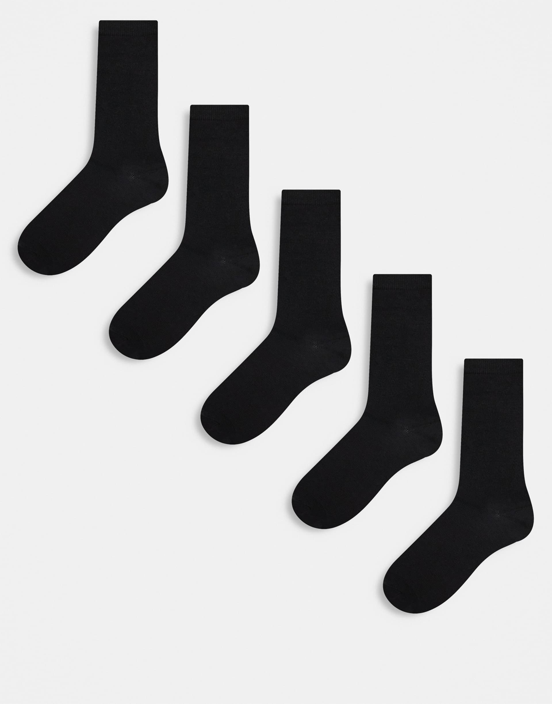 Only & Sons 5 pack socks in black