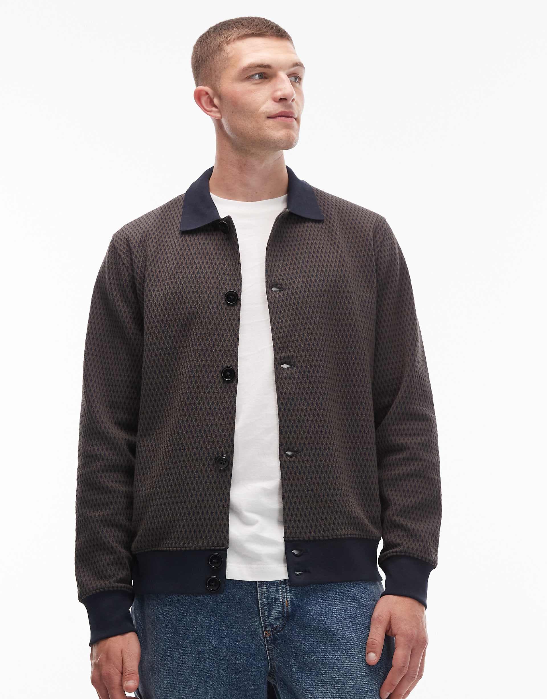 Paul Smith regular fit cardigan sweatshirt in black