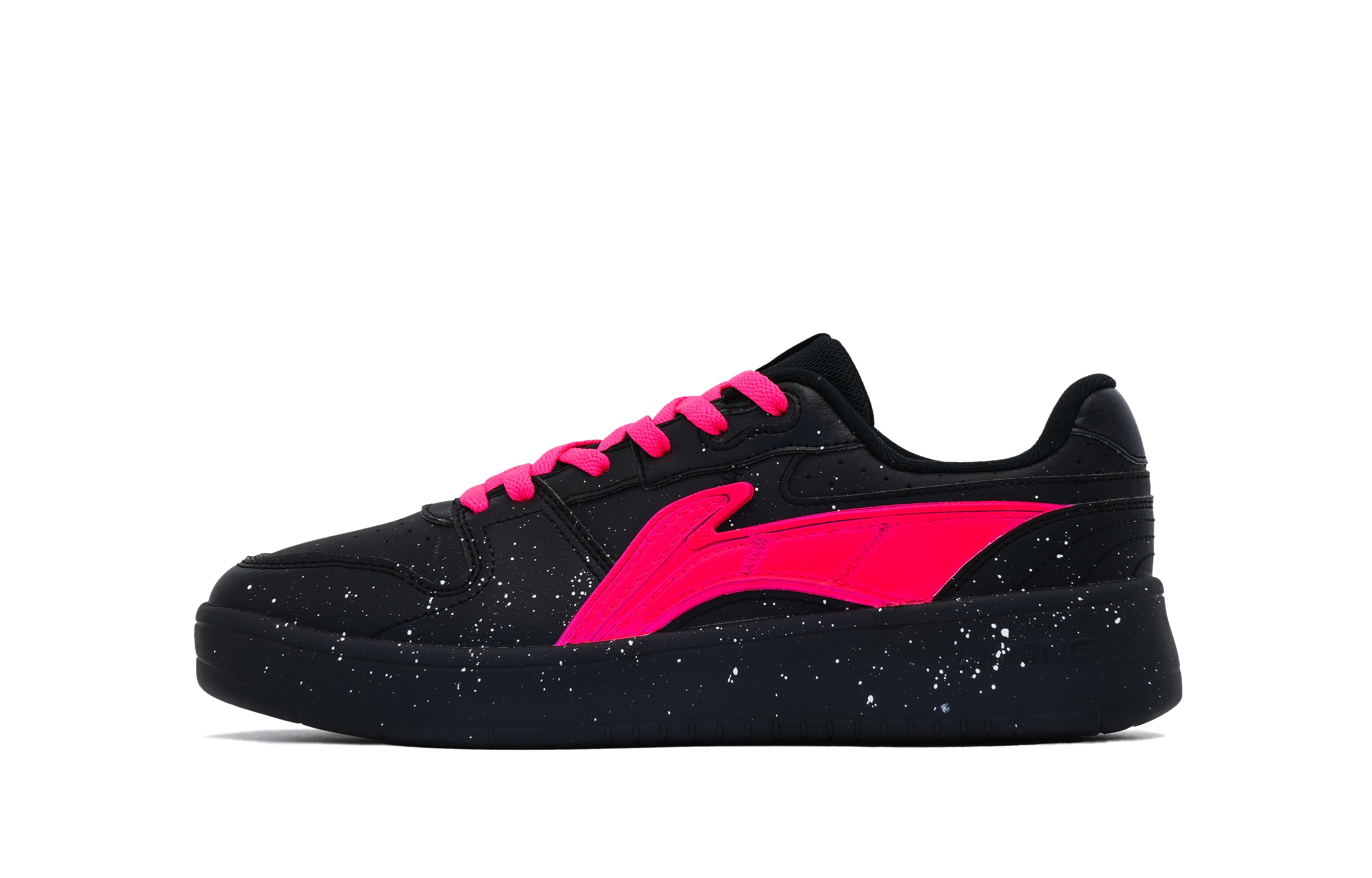 LiNing Yuanbao V2 Lightweight Height Increasing Low Top Skateboard Shoes Men's Black Pink