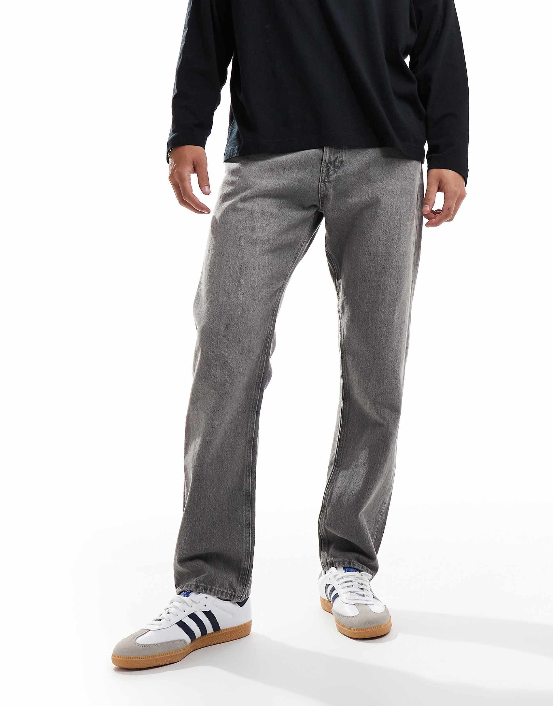 Jack & Jones chris straight jean in gray wash