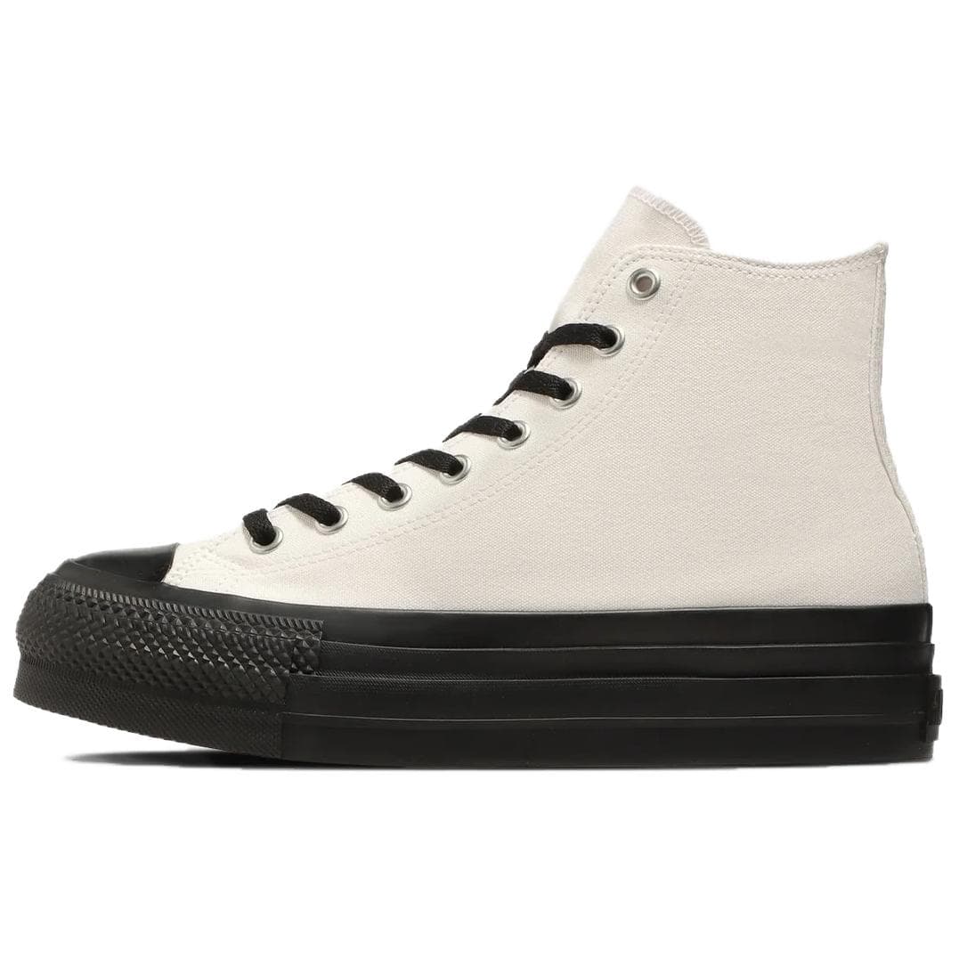 Converse All Star Ⓡ Lifted Overtape Hi Classic Versatile Mid-Top Canvas Sneakers Unisex White Black