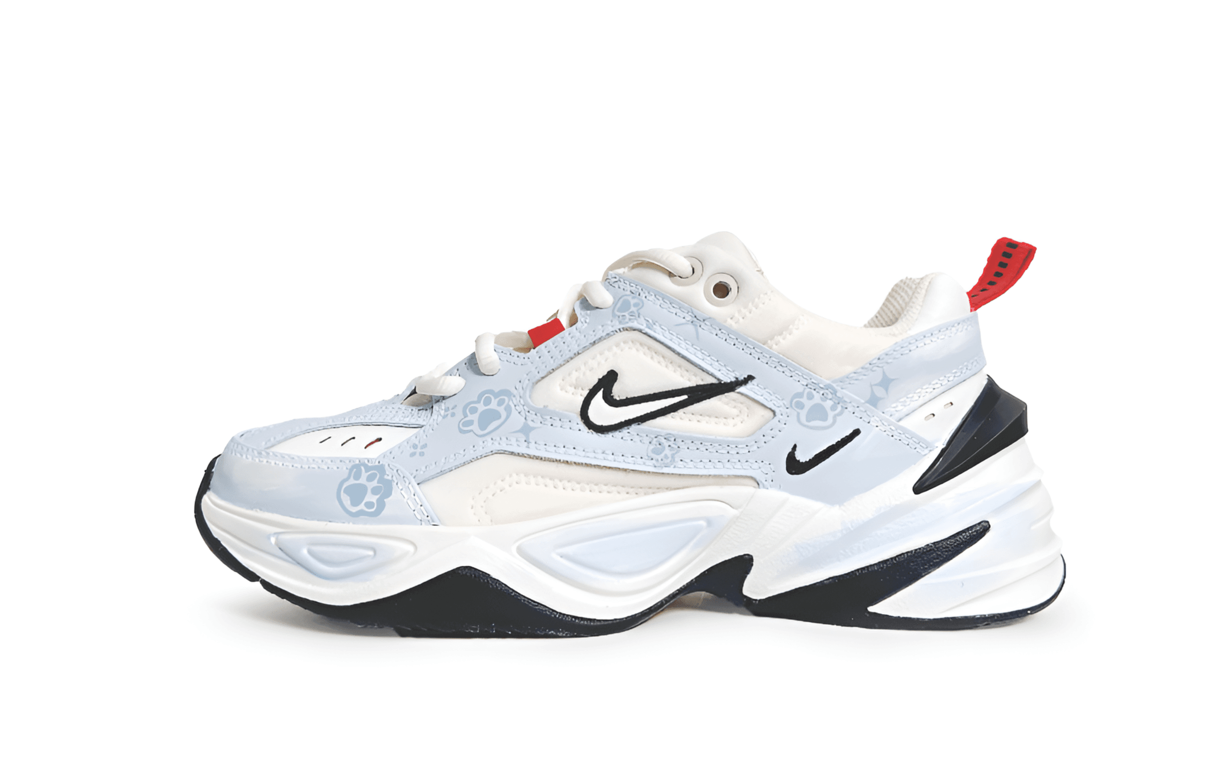 Nike M2K Tekno Custom 'Coconut Blue Cloud' Sweet Style Low-Top Dad Shoes Women's White Blue