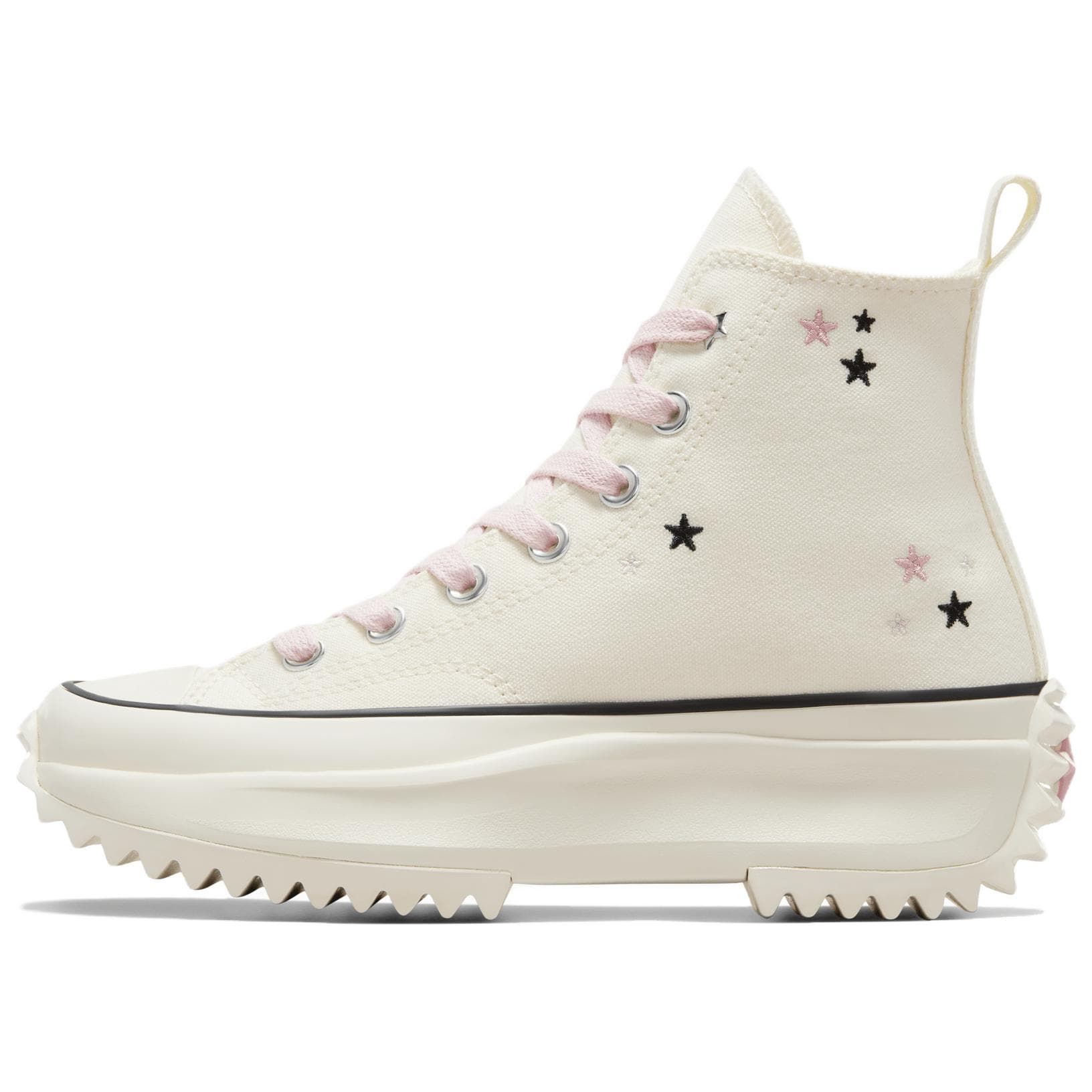 Run Star Converse Hike Platform High 'Embroidered Stars Egret Lotus Pink'