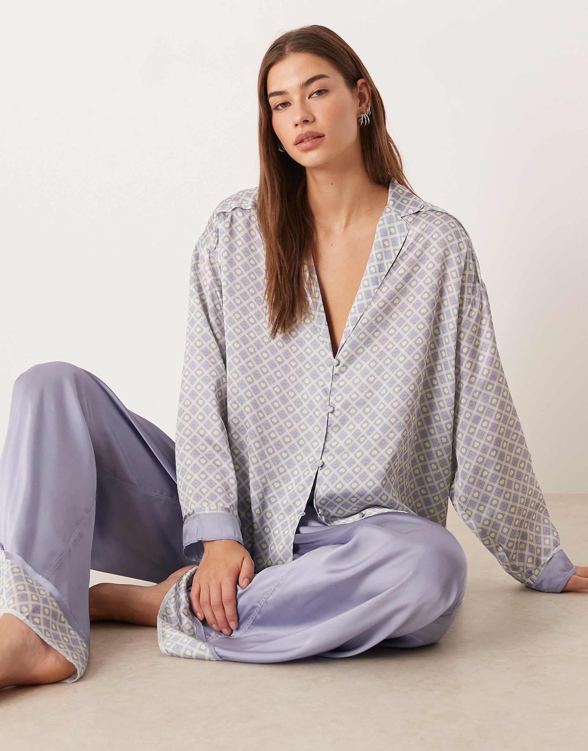 Free People Intimately FP dreamy days pajama set in lime-kiwi combo