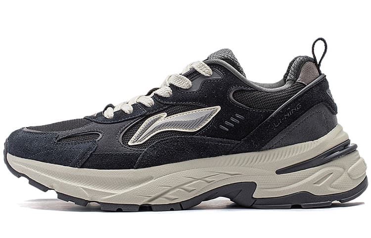 LiNing Beichen Cushioning Anti-Slip And Wear-Resistant Support Low-Top Casual Shoes Men's Black Gray
