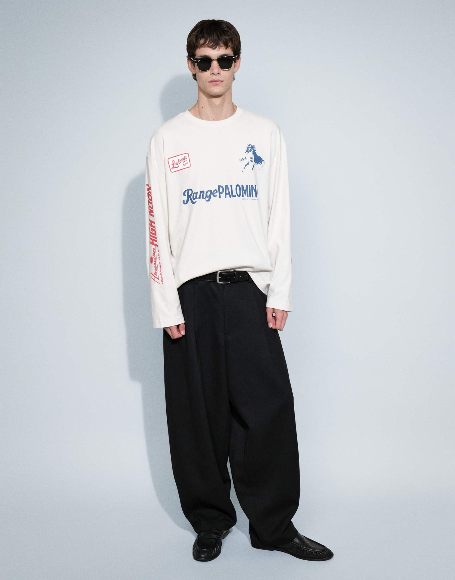 ASOS DESIGN tailored wide barrel leg pants in black microtexture