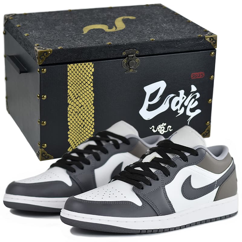 Custom Sneakers Jordan Air Jordan 1 XM Mocha Trendy Versatile Gift Box 4 Casual Comfort High Street Cushion Anti-Slip Wear-Resistant Low-Top Retro Basketball Shoes Men's Black Brown