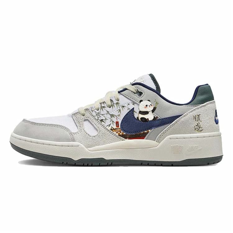 Nike Full Force Skateboard Shoes Men Low-Top Gray/White