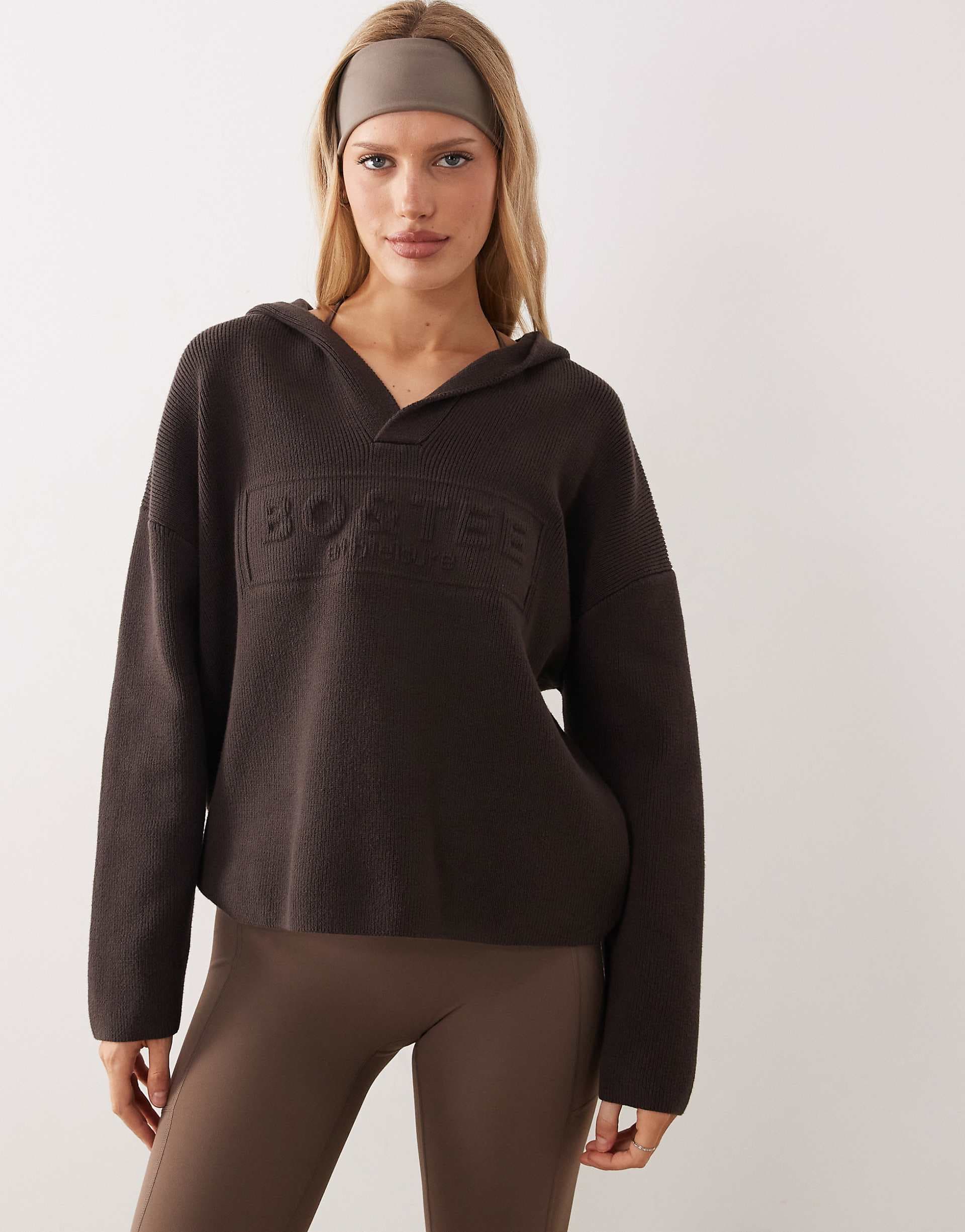 Bo+Tee oversized hoodie in espresso