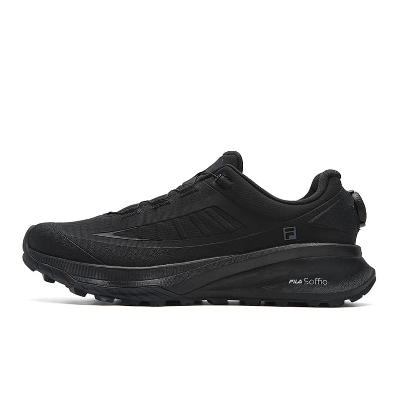 FILA LYNX BOA 3+ Lynx Fashion Personality Trendy Simple Casual Versatile Comfort Sport Running Cushion Durable Breathable Wrap Lightweight Low-Top Outdoor Functional Shoes Men's Steed Black