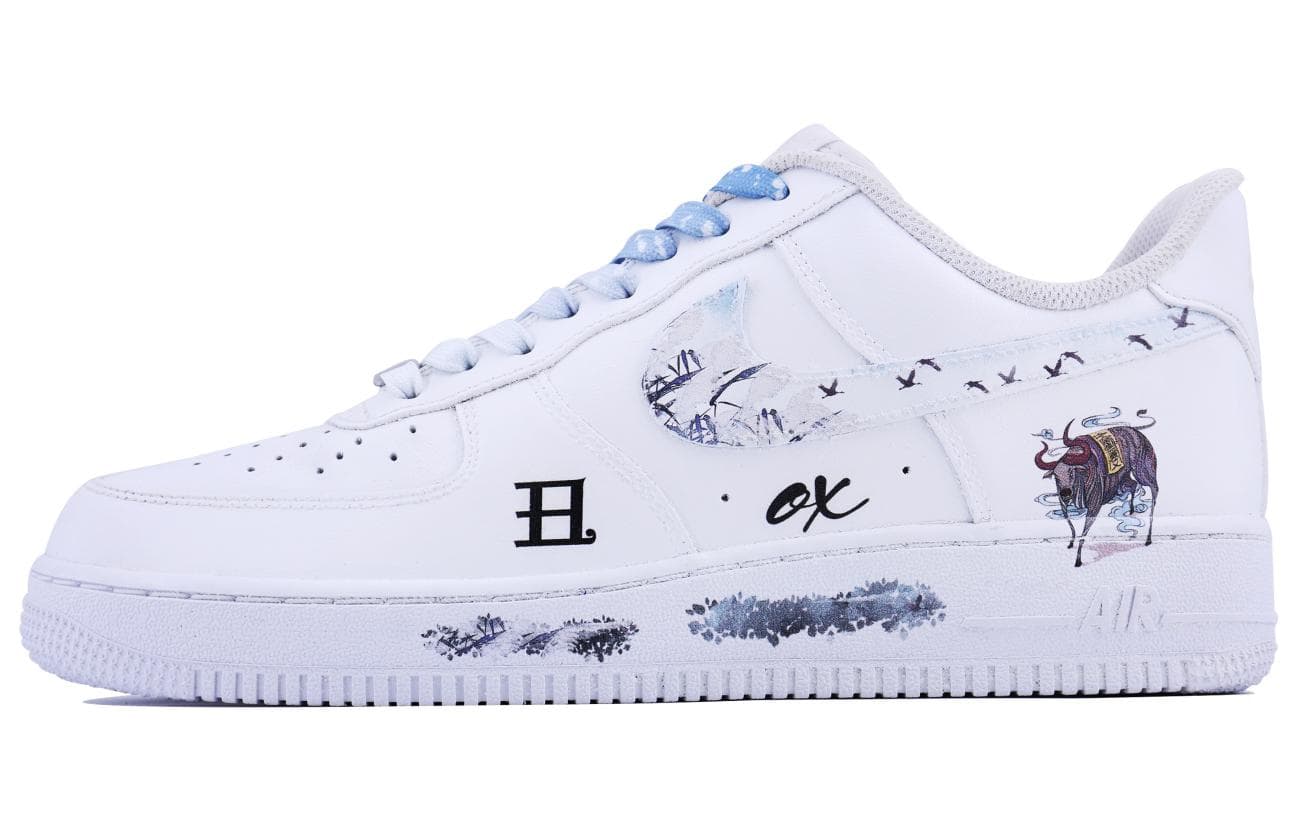 Nike Air Force 1 Ugly Cow SDS Low-Top Skateboard Shoes GS White