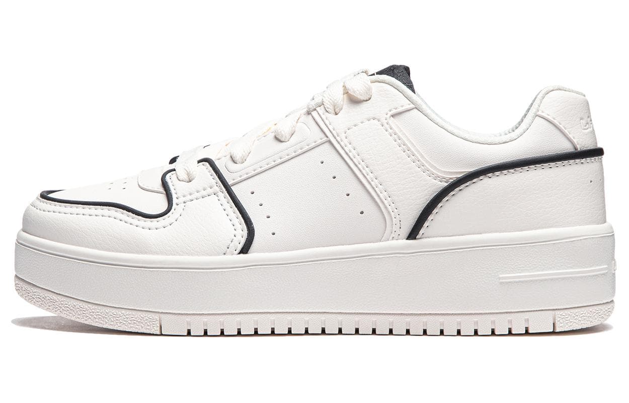LiNing Cheese Anti-Slip Wear-Resistant Low-Top Skateboard Shoes Women's White Black