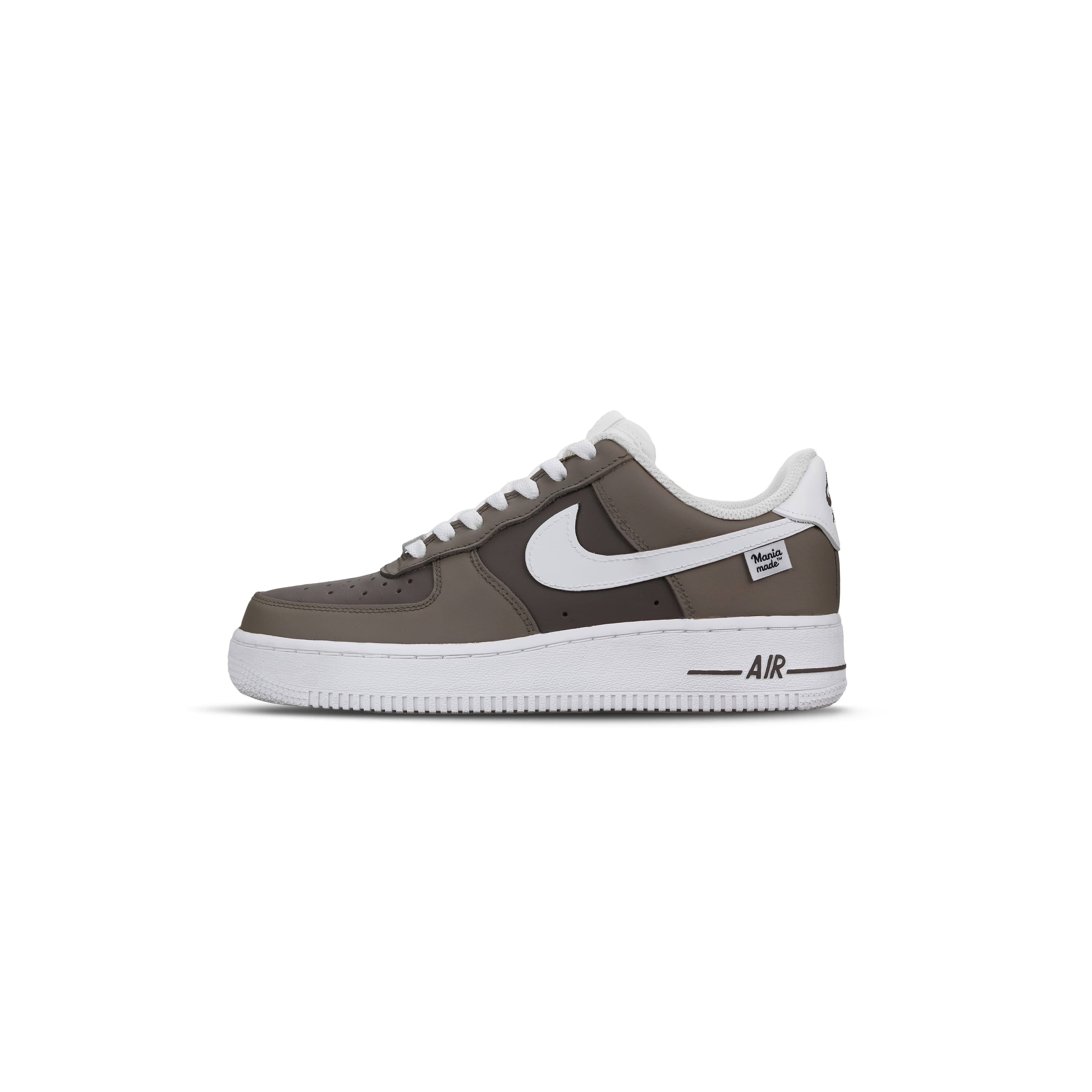 Custom Sneakers: Nike Air Force 1 Chocolate Mousse Casual Versatile Trendy Durable Low-Top Sneakers Unisex Brown