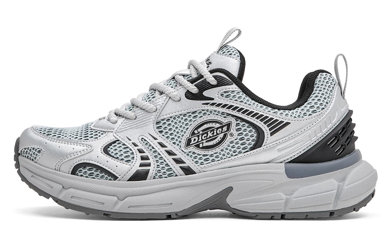 Dickies Synthetic Leather Retro Casual Versatile Fashion Trendy Comfortable Unique Low-Top Dad Shoes Women's Silver Gray