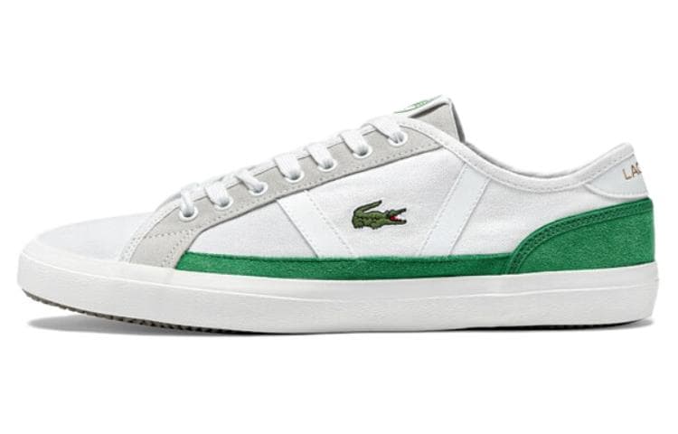 LACOSTE Low-Top Skateboard Shoes Men's White Green