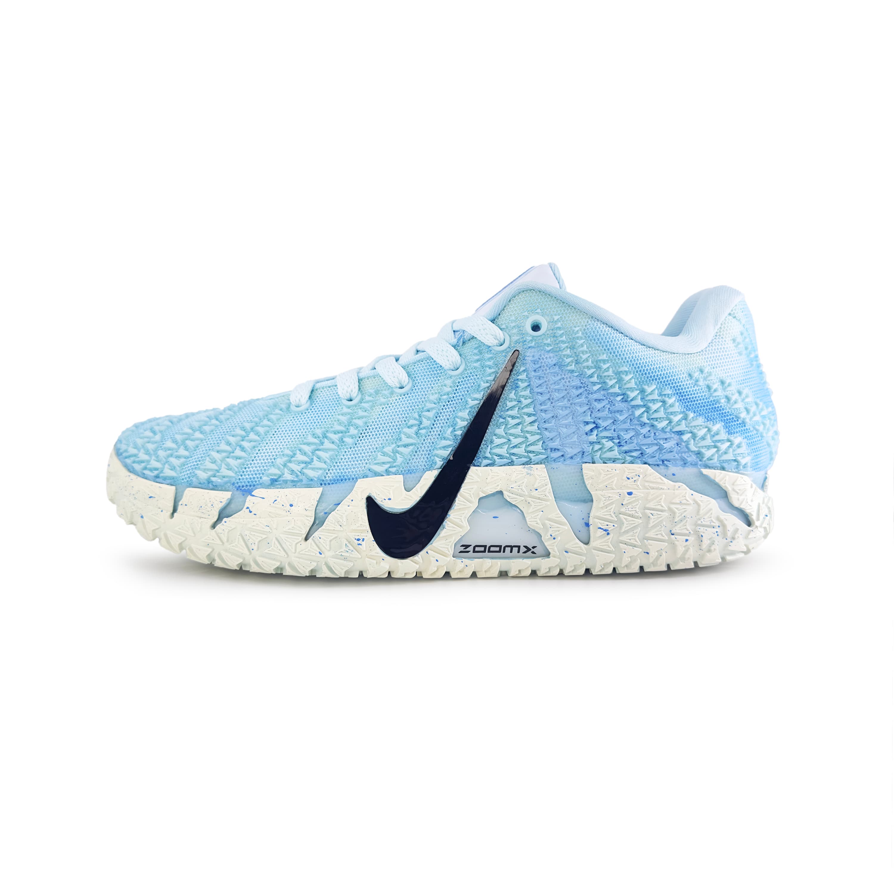 Nike Ja 3 'Morant 3 Glacier Blue' Custom Tie-Dye Fashion Comfortable Shock-Absorbent Low-Top Basketball Shoes Men's Blue