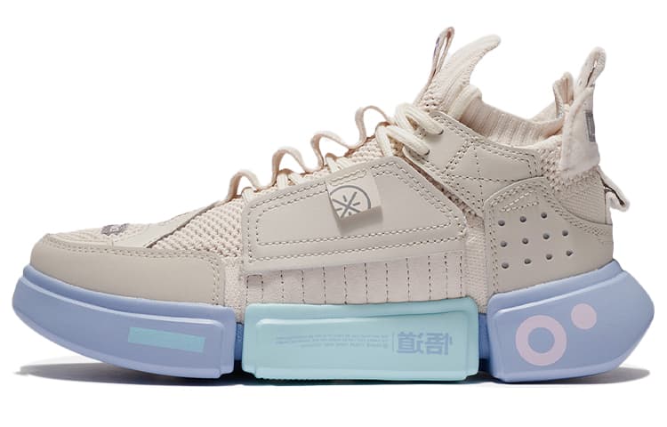 LINING Essence 2 ACE Vintage Basketball Shoes Women's Mid-Top Pearl White/Snow Gray