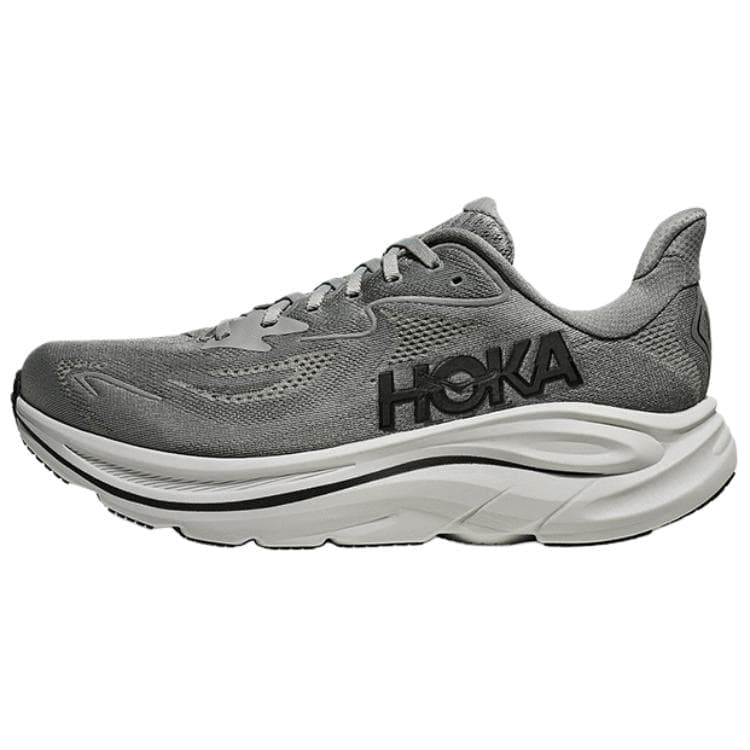 HOKA ONE ONE CLIFTON 10 Comfortable Versatile Wear-Resistant Breathable Rubber/EVA Midsole Trail Marathon Training Running Shoes Men's Grey