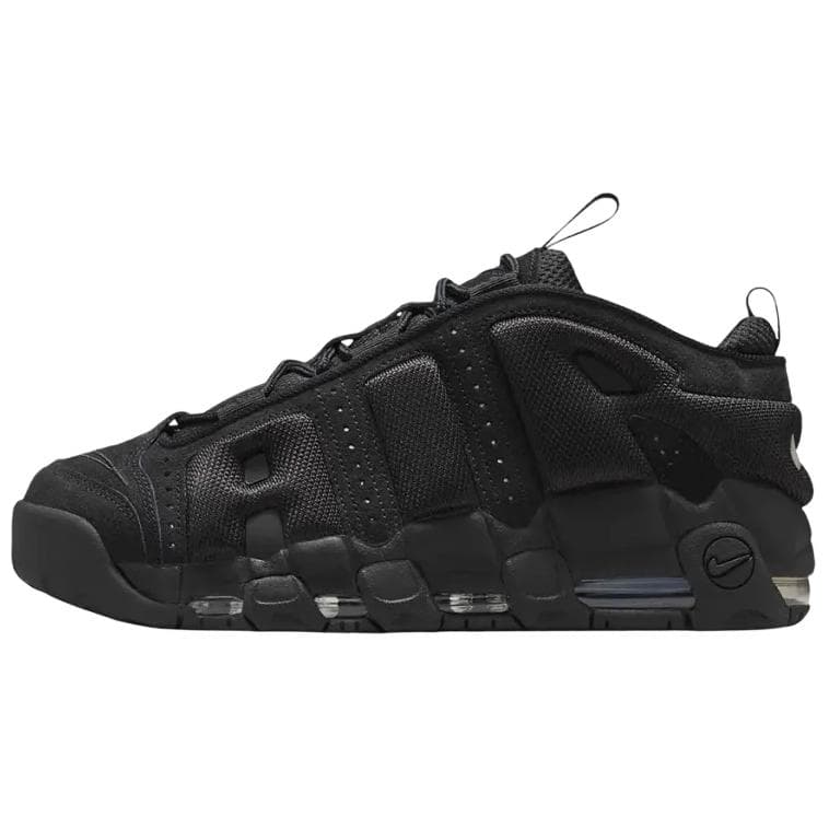 Nike Air More Uptempo Fabric Leather Comfortable Versatile Low-Top Retro Basketball Shoes Unisex Black