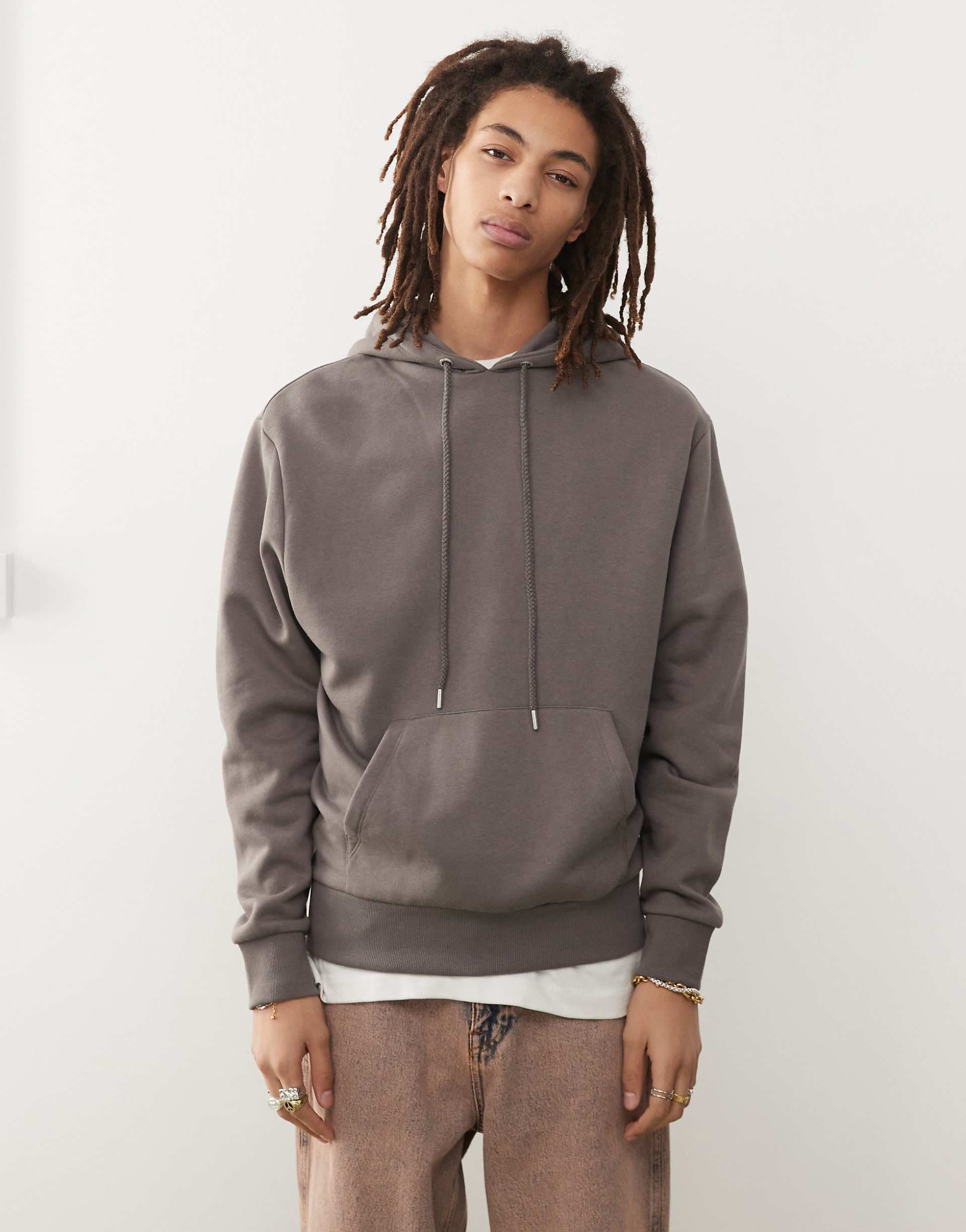 COLLUSION hoodie in charcoal gray