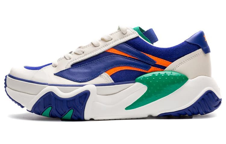 LI-NING Hbrd Slip-Resistant Lightweight Low-Top Casual Shoes Unisex White Blue