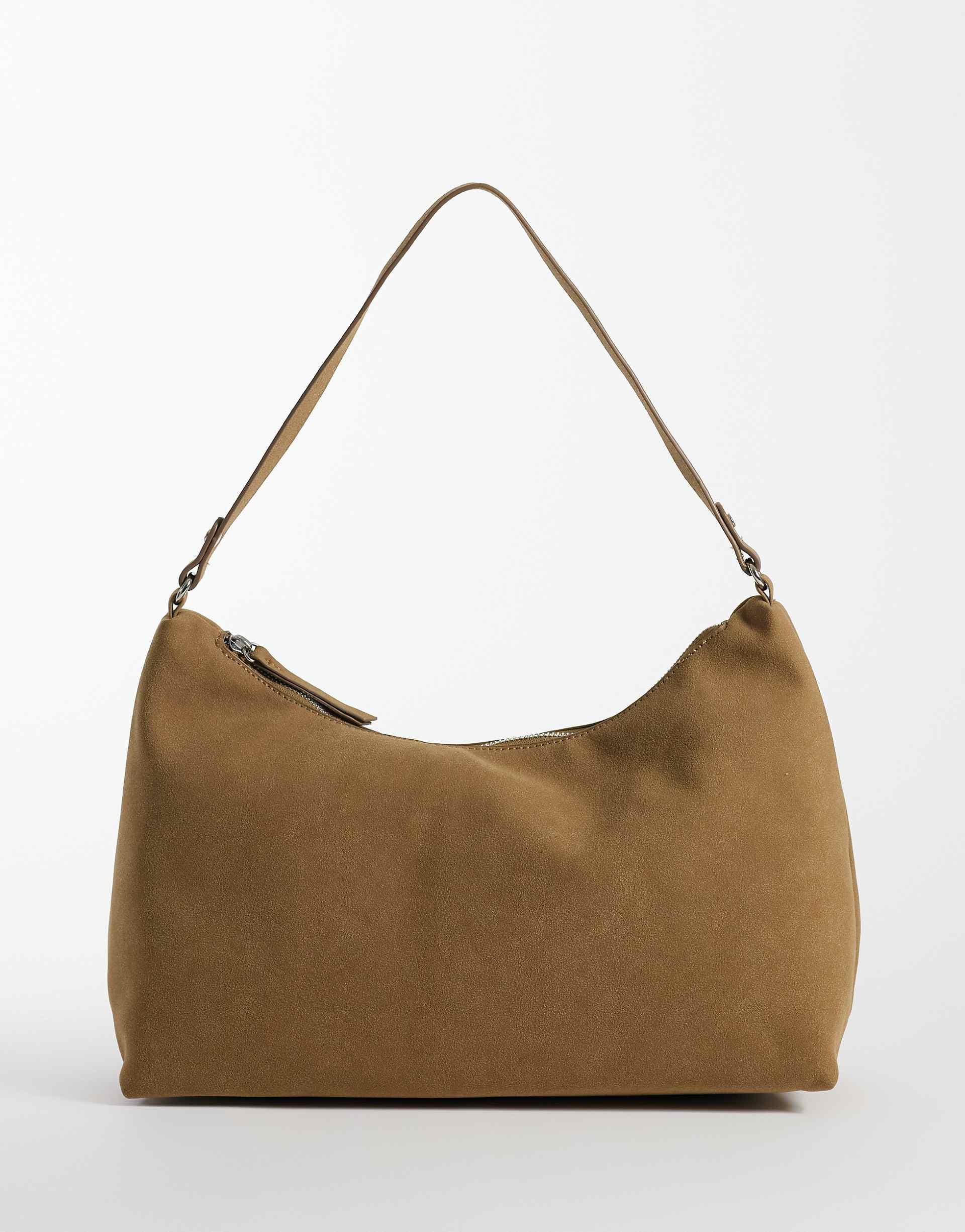 Gina Tricot slouchy shoulder bag in light brown