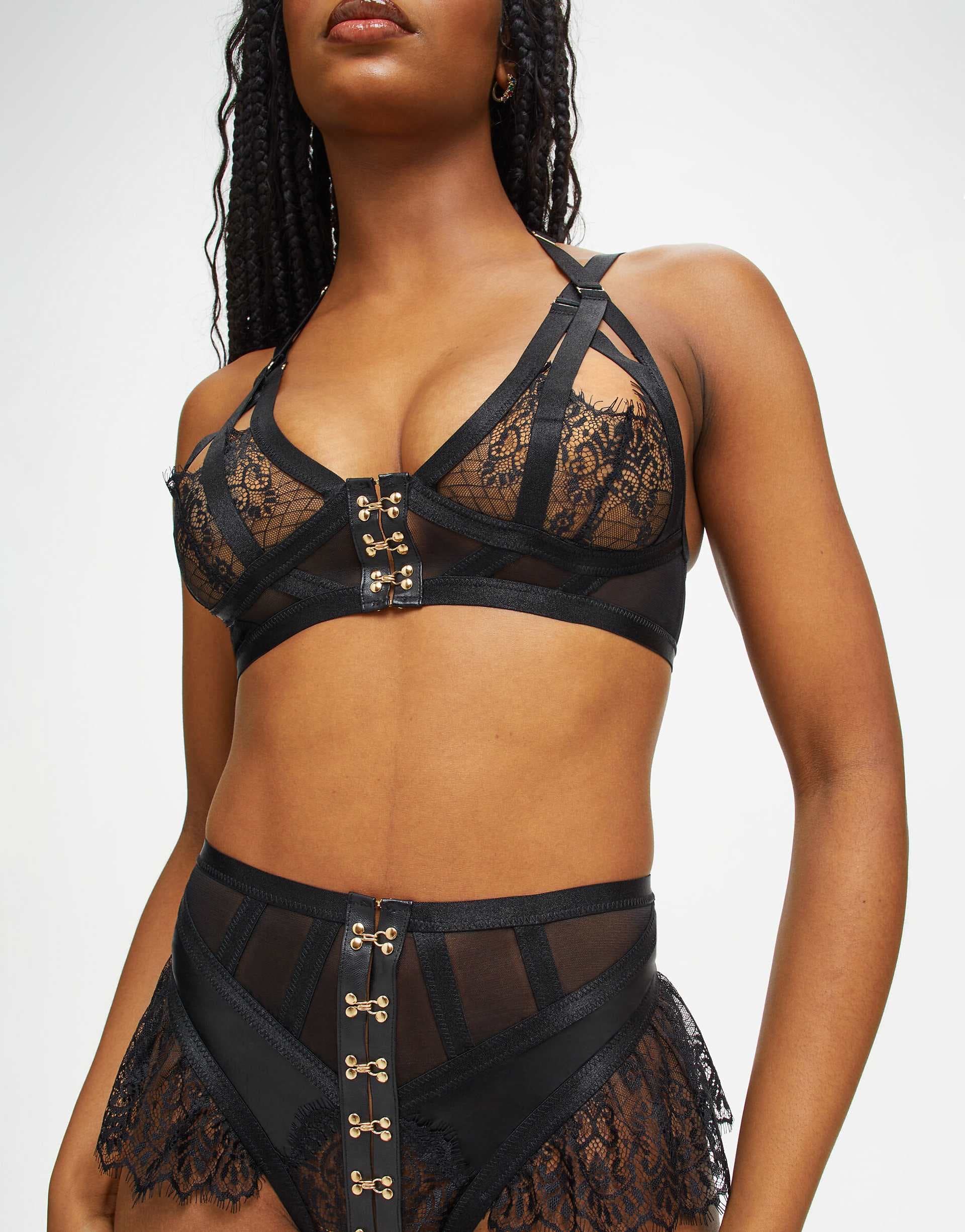 Ann Summers Exuberant crotchless set in black
